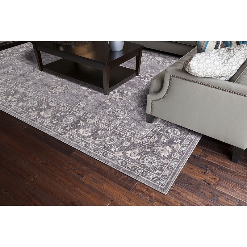 Concord Global Lara Vase Framed Floral Rug