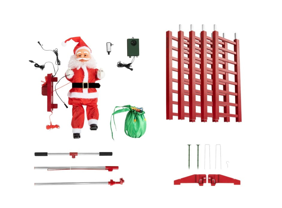 10 FT Outdoor Animated Climbing Santa