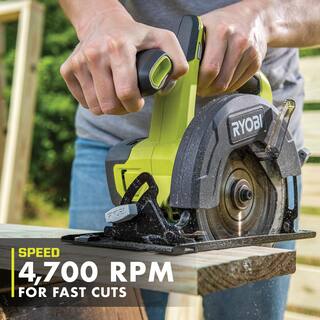 RYOBI ONE+ 18V Cordless 2-Tool Combo Kit with DrillDriver Circular Saw (2) 1.5 Ah Batteries and Charger PCL1201K2