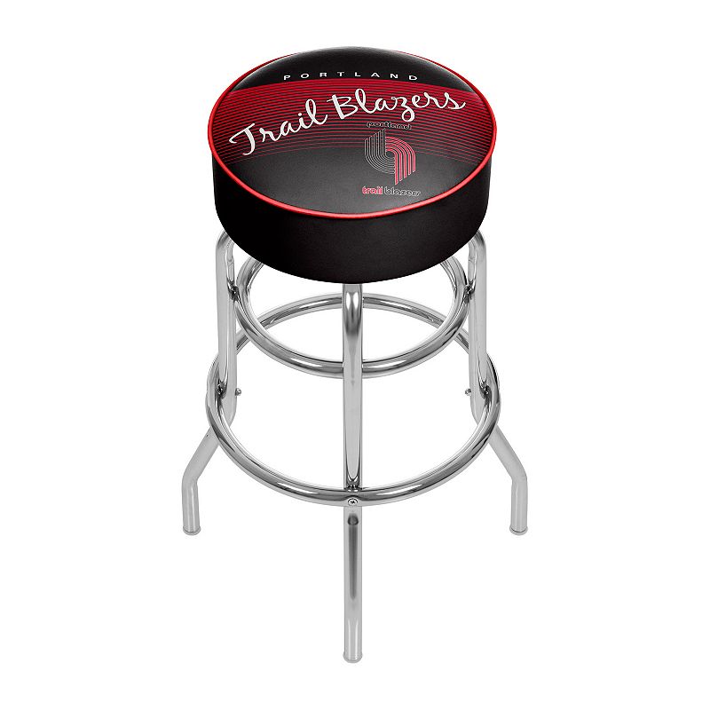 Portland Trail Blazers Hardwood Classics Padded Swivel Bar Stool