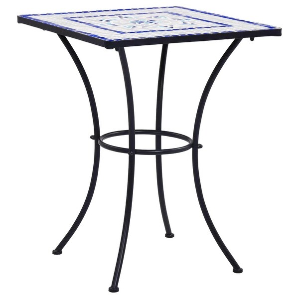 vidaXL Mosaic Bistro Table Blue and White 23.6