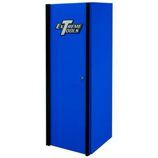 Extreme Tools DX 19 in. 4-Shelf Side Locker Tool Chest in Blue with Black Handle DX192100SLBLBK