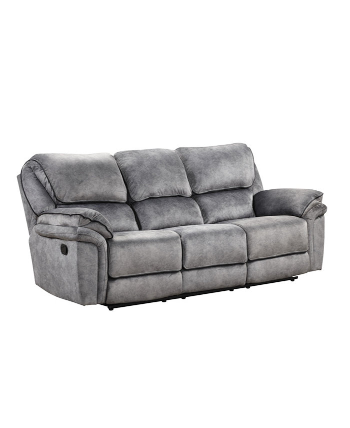 Furniture of America Bishop 89 Fabric Manual Recliner Sofa