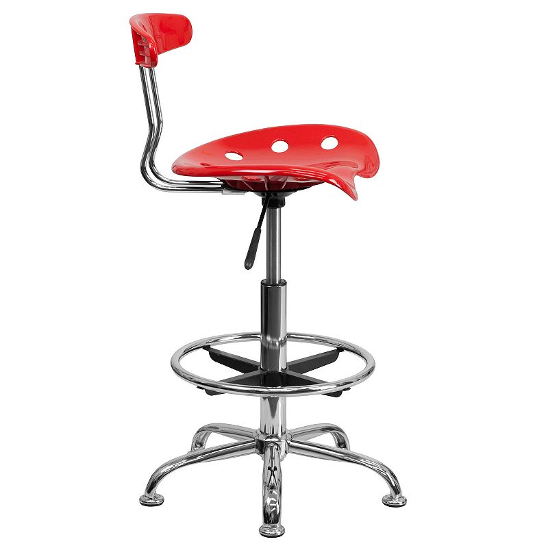 Flash Furniture Bradley Red Tractor Seat Drafting Stool