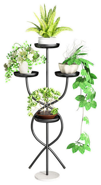 Multi Layer Indoor Iron Flower Stand for Indoor Porch  Living Room  Balcony   Transitional   Plant Stands And Telephone Tables   by Miron Demid LLC  Houzz