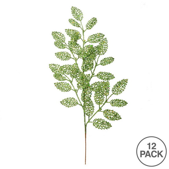 Vickerman 22 Glitt Loral Leaf Spray 12/Bg