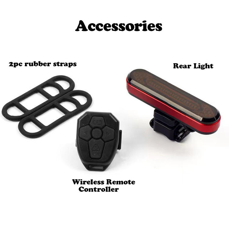 Wireless Remote Control Bike Turn Signal Light Bicycle Turning Lights Cycle Rear Light