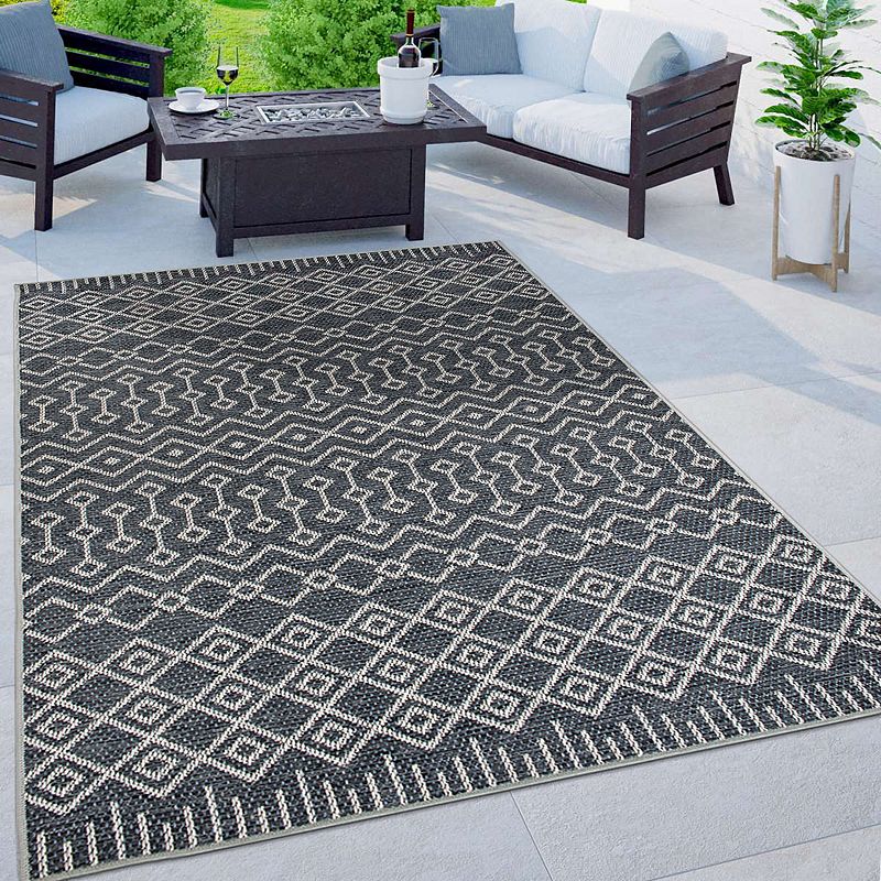 World Rug Gallery Trellis Bohemian Indoor Outdoor Area Rug