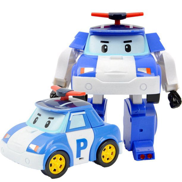 Cocobaby 4pcs/set Robocar Poli Toys， Transforming Toy Vehicle， Transforming Toy Figures， Super Robot， Toys Anime Action Figure Toys