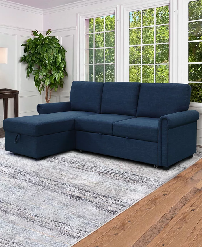 Abbyson Living Hamilton 2 Piece Storage Sofa Bed Reversible Sectional