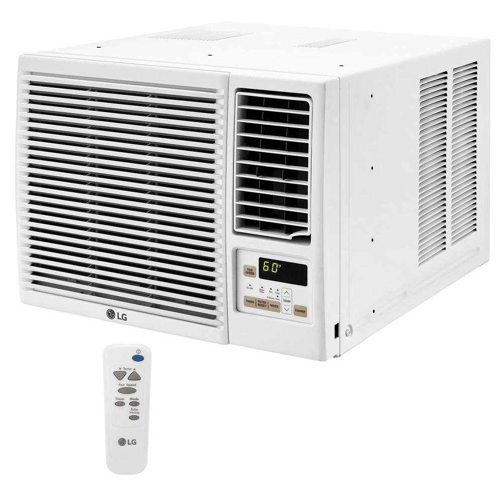 LG 7600 BTU 115-Volt Window Air Conditioner Cools 330 Sq. Ft. with Cool and Heat Remote LW8023HR