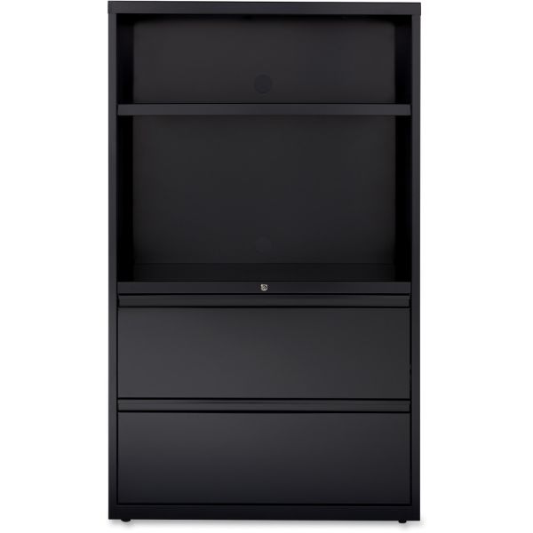 Lorell 2 Drawer Lateral File Cabinet Combo Unit， Letter/Legal/A4， 36