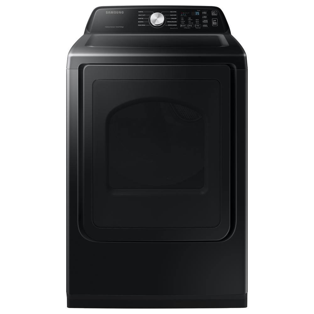  7.4 cu.ft. vented front load Smart Gas Dryer with Sensor Dry in Brushed Black DVE47CG3500V