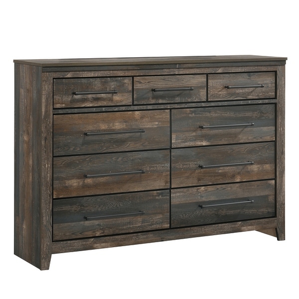 Weston Weathered Dark Brown 2-piece Bedroom Set with Dresser - - 35553410