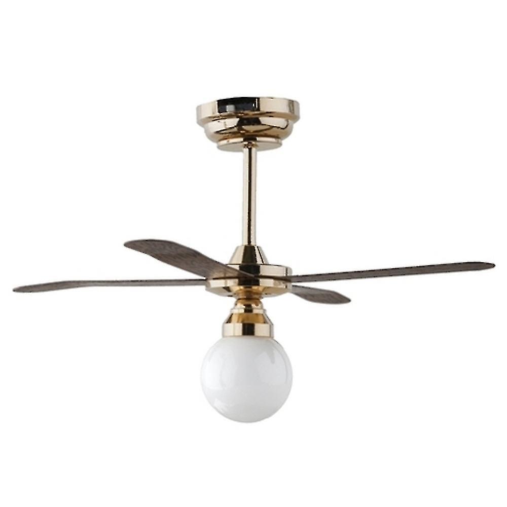 Dolls House Globe Ceiling Fan Light Miniature 1:12 Lighting Led Battery Lamp