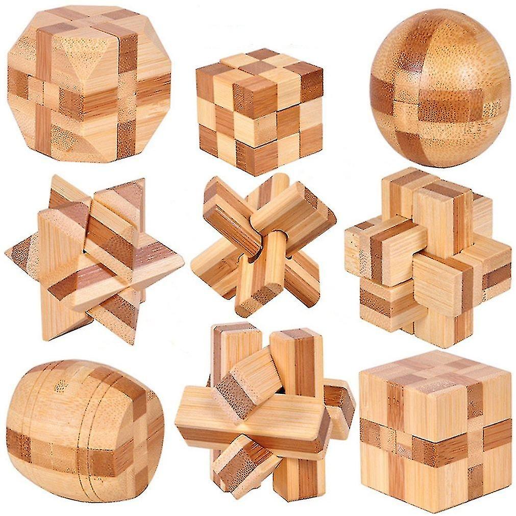 3d Wooden Puzzles Iq Challenge Brain Teaser Lock Logic Intellectual Educational Toy Jigsaw Puzzle Re