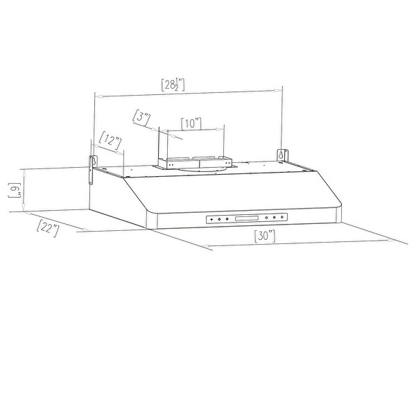 30 in. 500 CFM Ducted Under Cabinet Range Hood in Stainless Steel with Permanent Filters - Delay Shut-off