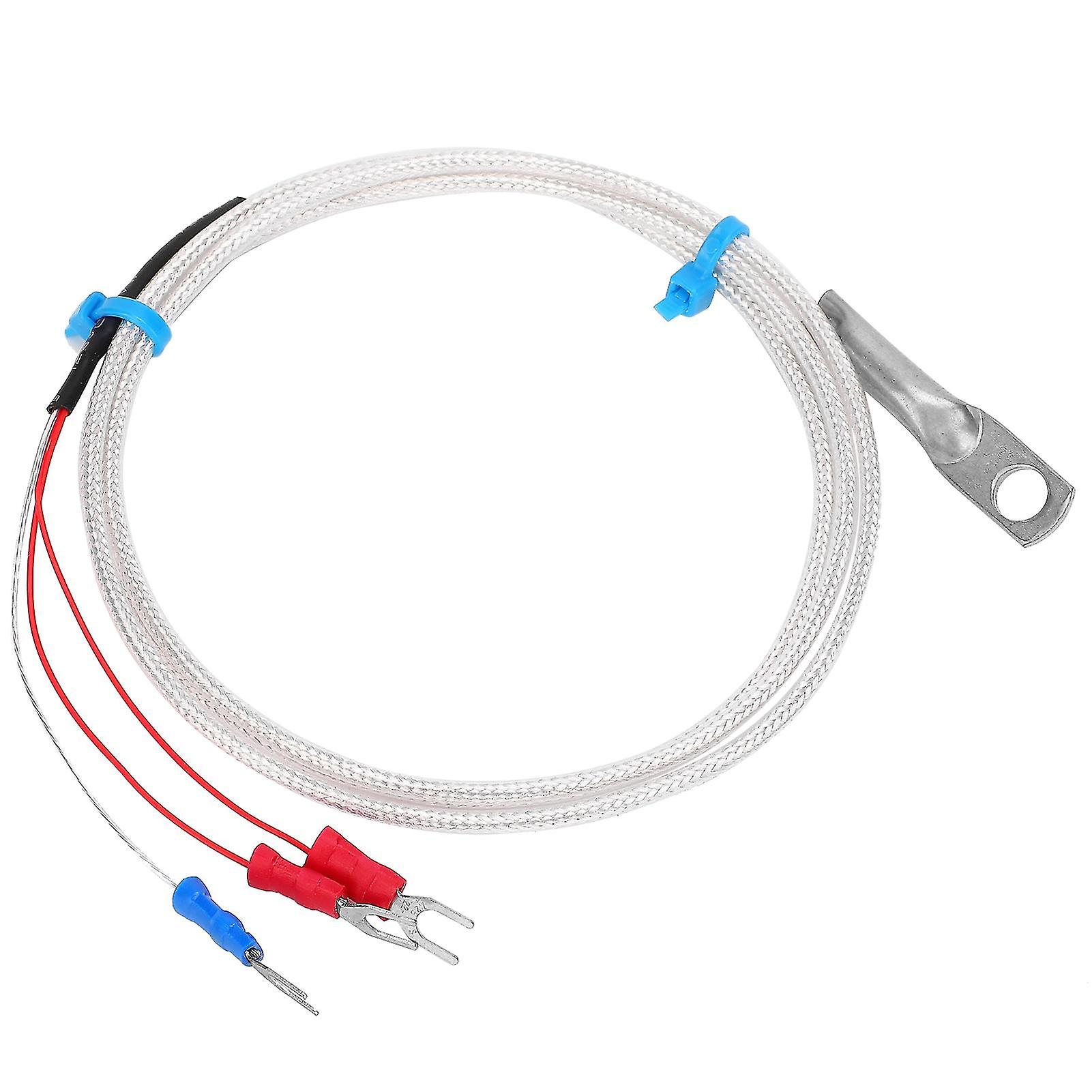 Temperature Sensor Probe PT100 Thermistor Temperature Measuring Probe Round Hole Patch Type1m