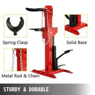 VEVOR 3-Ton Capacity Auto Strut Coil Spring Compressor Tool 6600 lbs. Strut Compressor with 4 Snap Joints Air Hydraulic Tool 3TTHCZQ0000000001V0