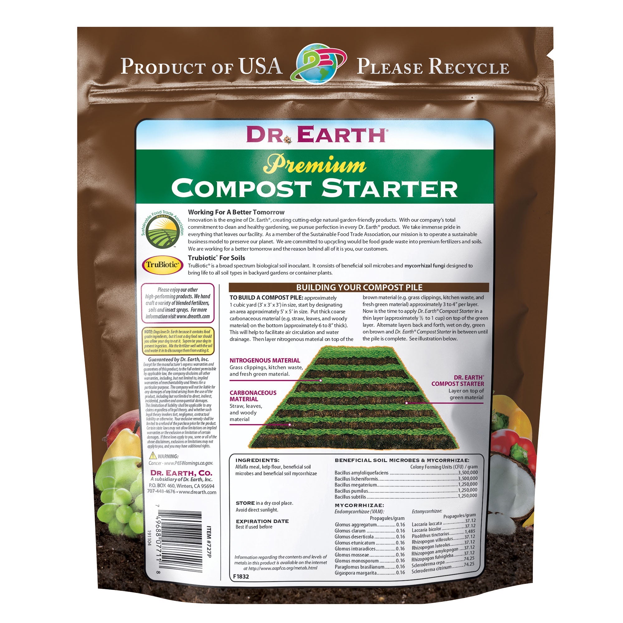 Dr. Earth Premium Compost Starter Mineral Supplement, 3 lb.