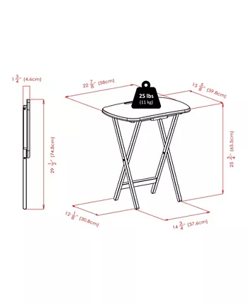 Winsome Lucca 5-Piece Wood Snack Table Set