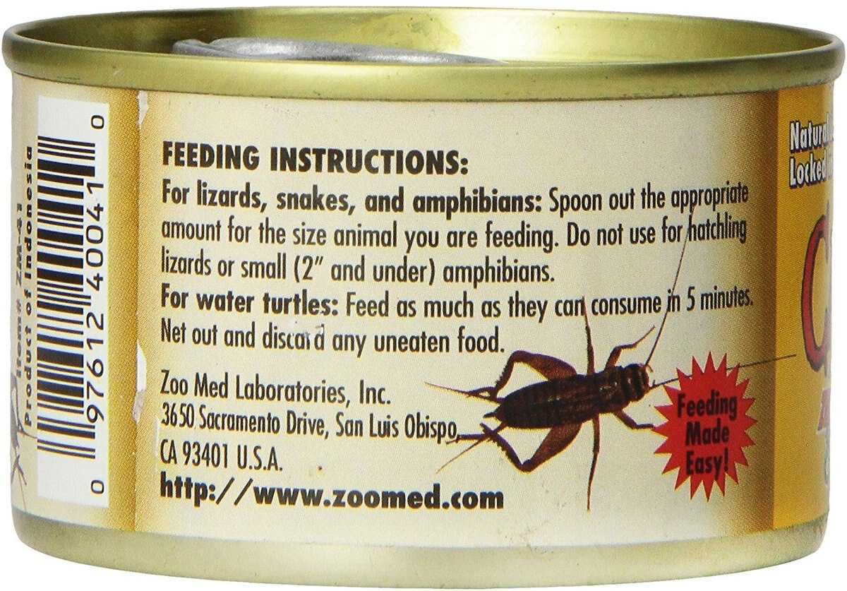 Zoo Med Can O' Crickets Reptile and Bird Food