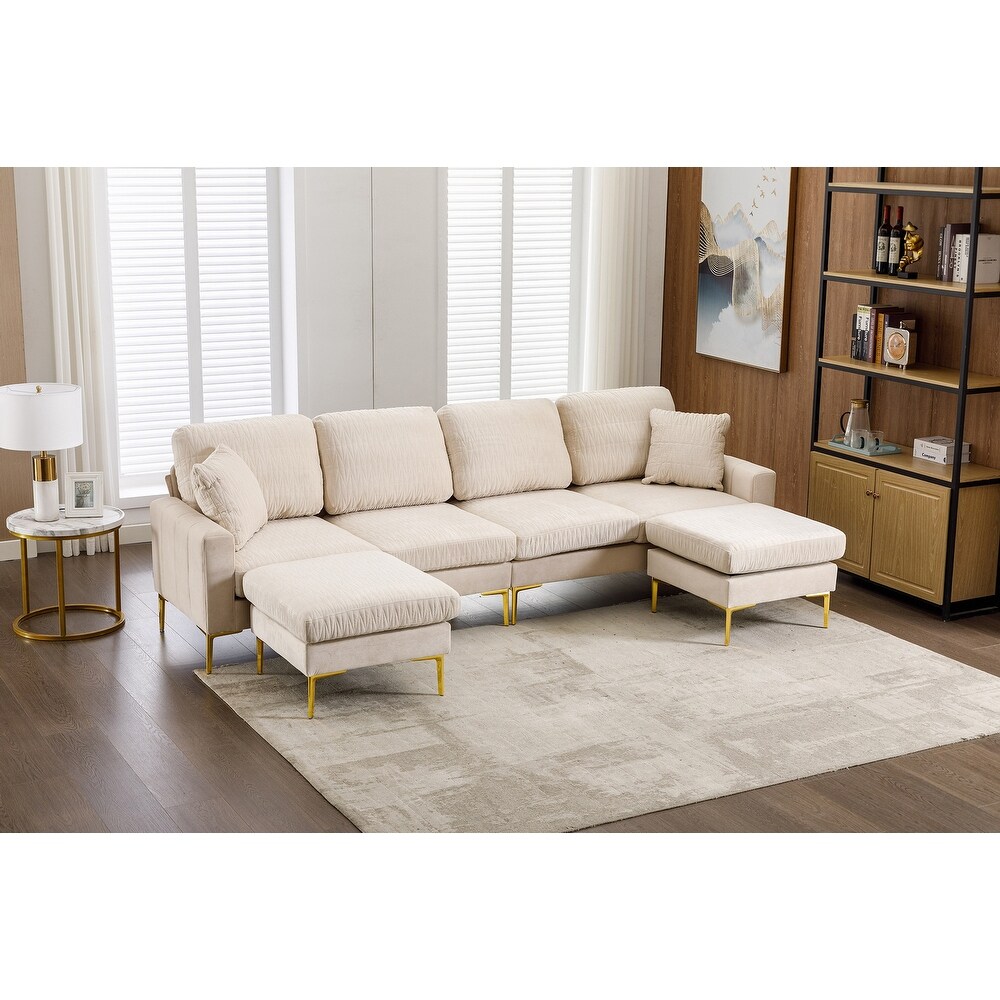 Velvet U Shape Sectional sofa