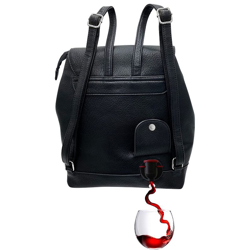 Wine Backpack with Hidden Spout and Insulated Compartment - Holds 2 Bottles of Wine - Perfect for Traveling， Concerts， and Bachelorette Parties