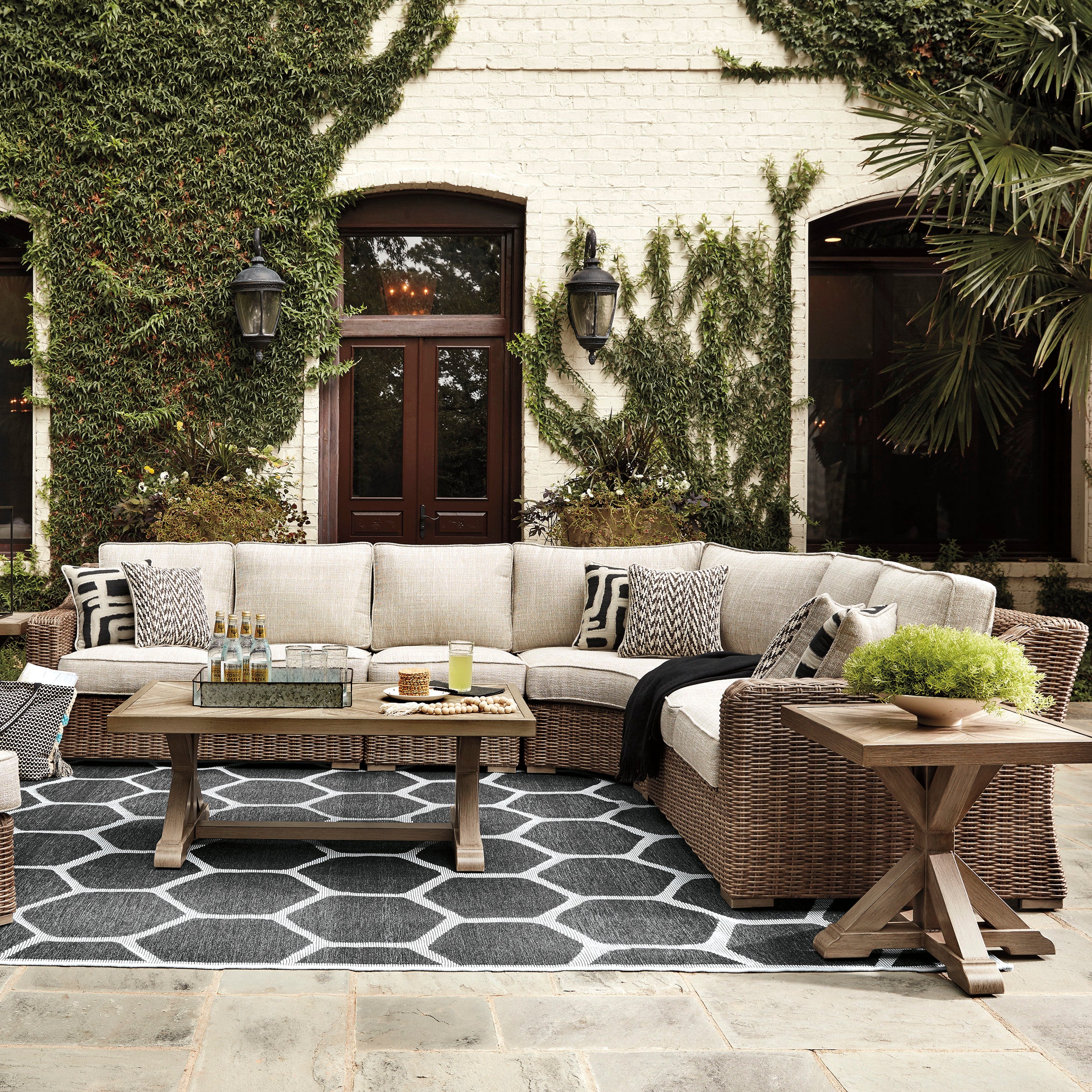 Fire Island Mist Outdoor Sectional Sets