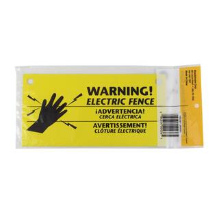 Zareba Electric Fence Warning Sign (3-Pack) WS3