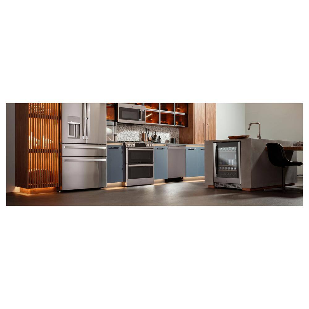 GE Profile 30 in. 6.7 cu. ft. Smart Slide-In Double Oven Gas Range in Fingerprint Resistant Stainless with True Convection PGS960YPFS