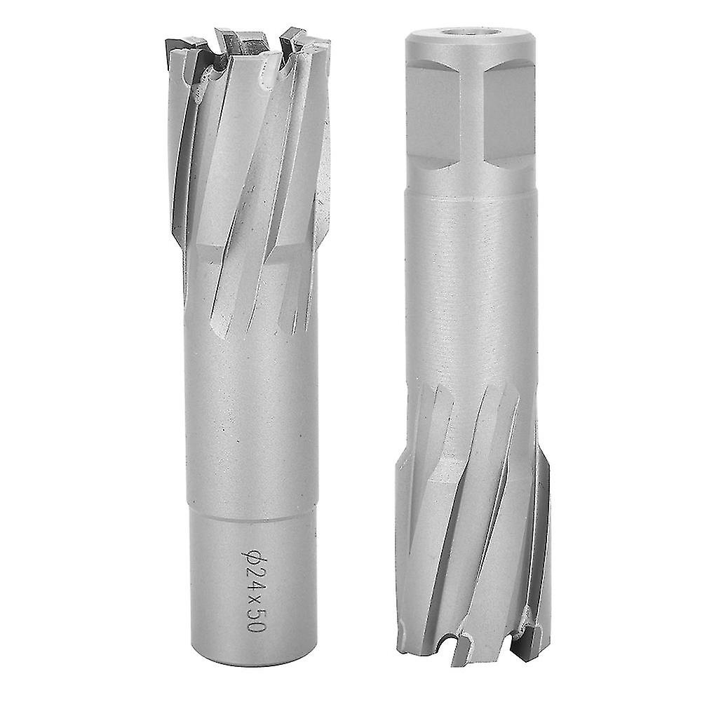 Coring Drill Bit Hollow Core High Speed Steel Annular Milling Cutter 24x50mm for Metal