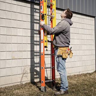 Werner 28 ft. GlideSafe Fiberglass Extension Ladder 300 lbs. Load Capacity Type IA Duty Rating T6228-2GS