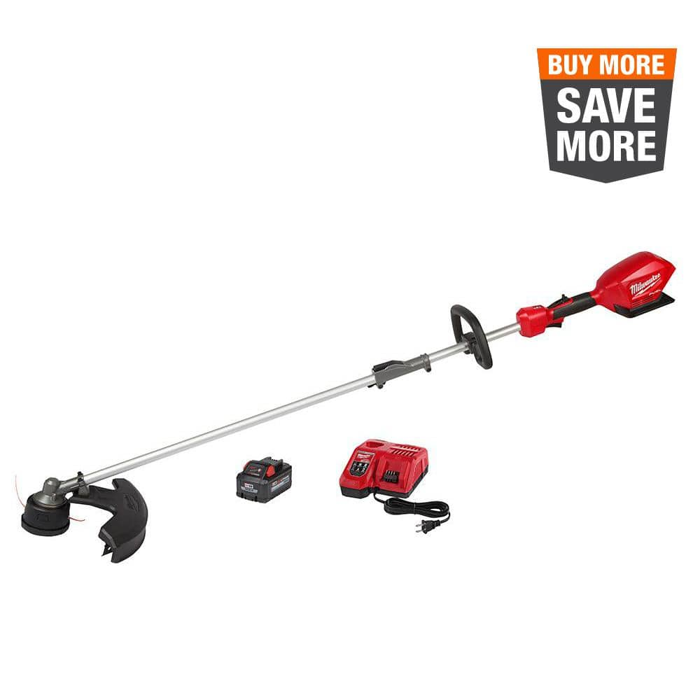 Milwaukee M18 FUEL 18V Lithium-Ion Brushless Cordless String Trimmer with QUIK-LOK Attachment Capability and 8.0 Ah Battery 2825-21ST