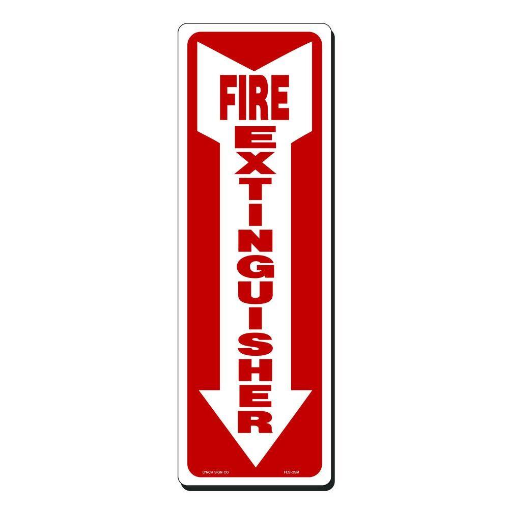 Lynch Sign 4 in. x 12 in. Fire Extinguisher with Arrow Down Sign Printed on More Durable Thicker Longer Lasting Styrene Plastic FES - 2 SM