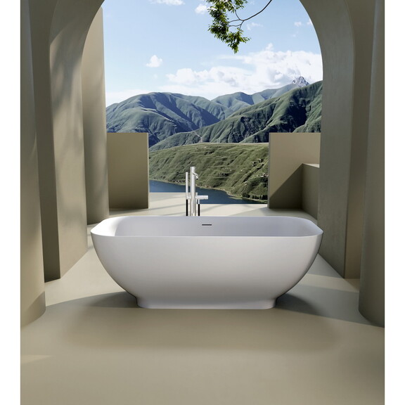 Luxury Solid Surface Freestanding Soaking Bathtub ...