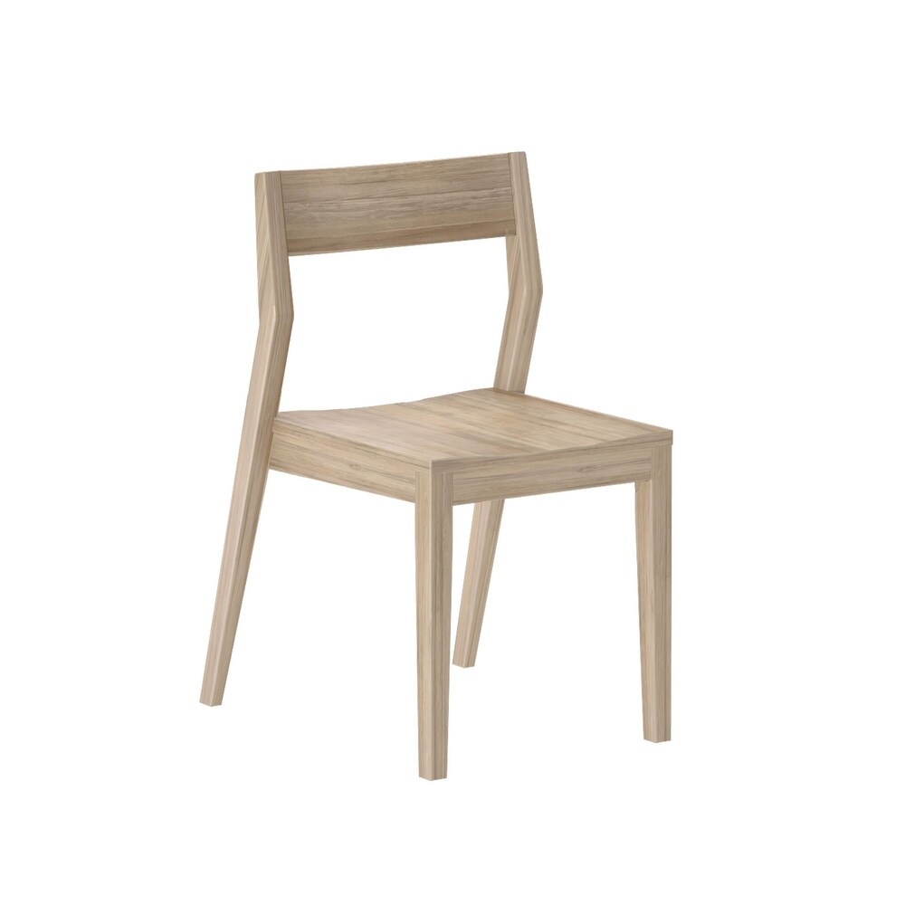 Plank and Beam Modern Solid Wood Dining Chair   N/A