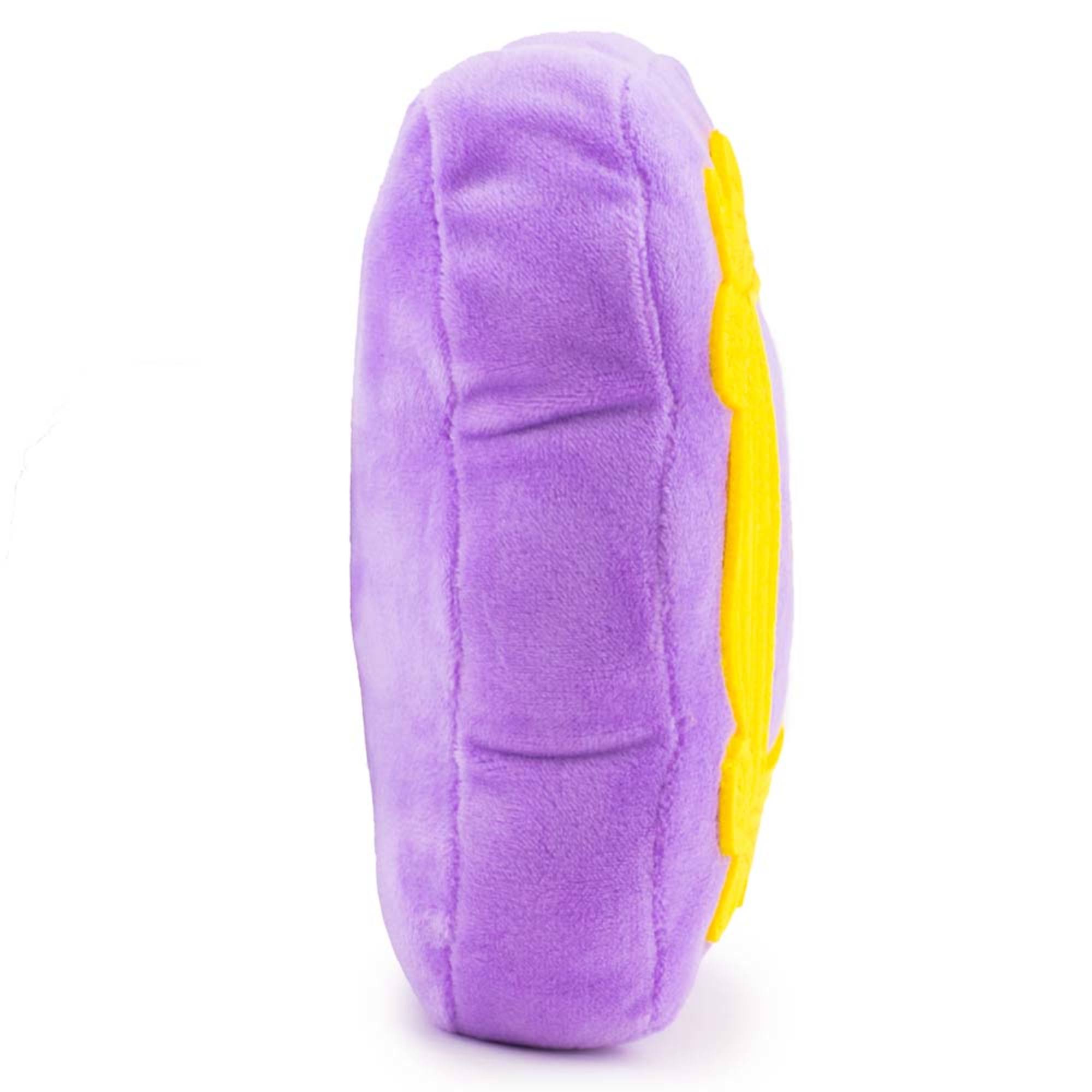 Buckle-Down Purple/Yellow Warner Bros. Friends Monicas Peephole Frame Plush Squeaker Dog Toy， Small