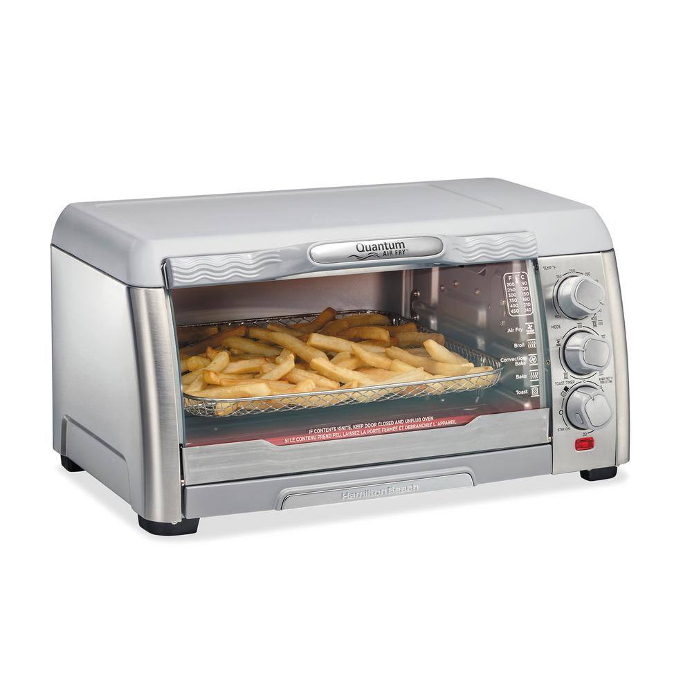 Hamilton Beach 1400 W 6-Slice Stainless Steel Toaster Oven with Quantum Air Fry Technology 31350