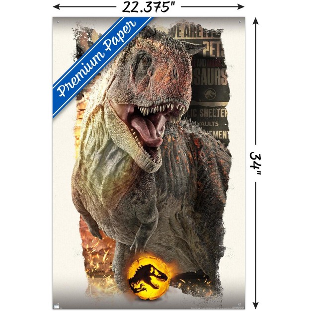 Trends International Jurassic World Dominion Carnotaurus Focal Unframed Wall Poster Prints