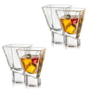 JoyJolt Carre Square 8 oz. Martini Glasses (Set of 4) MG20225