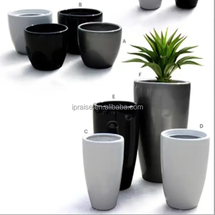 Factory direct supply durable fiber glass flower pot    indoor outdoor garden large flower pot plant