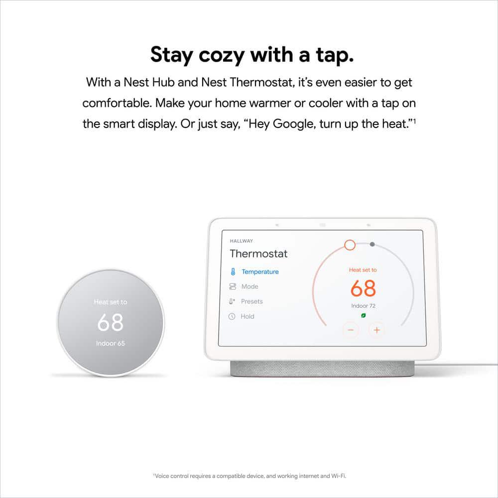 Google Nest Thermostat  Smart Programmable WiFi Thermostat  Snow