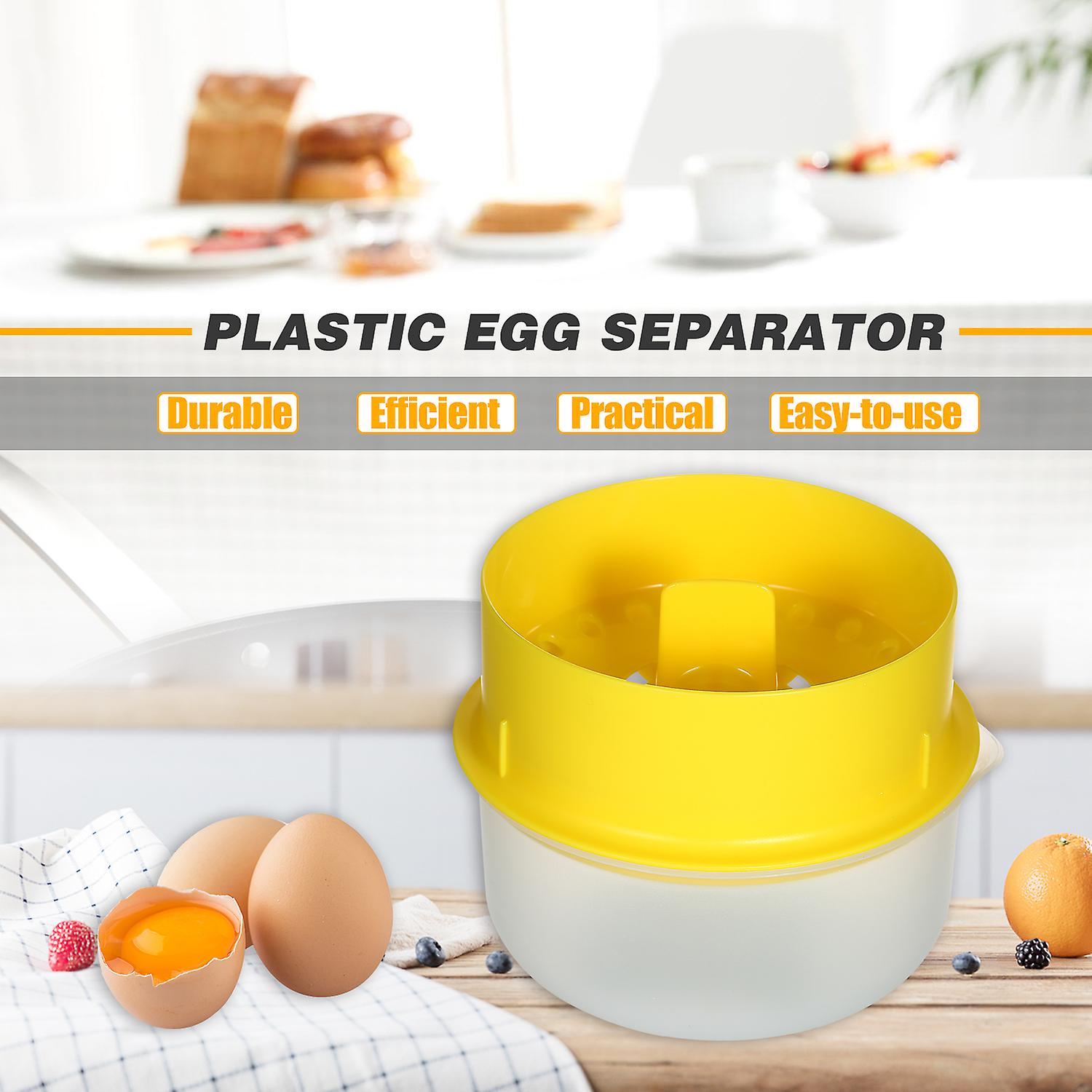 Yellow Plastic Egg Separator Egg-yolk Extractor Yolk Divider Egg White Strainer Baking Tool For Home Kitchen