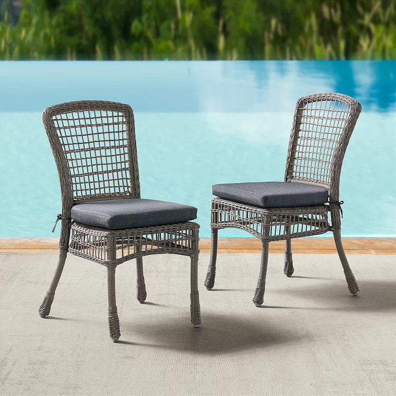 Alaterre Furniture All-Weather Wicker Dining Table and Chair 5-piece Set