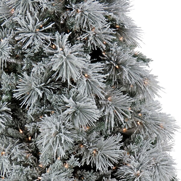 National Tree Company 6.5 ft. HGTV Home Collection PreLit Flocked Bavarian Pine Tree