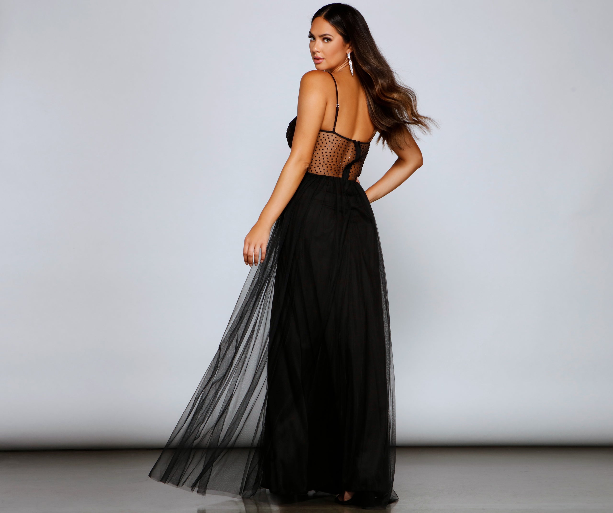 Zoya Mesh Tulle Bustier Dress