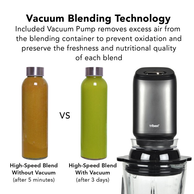 Tribest Glass Personal Blender With Vacuum Silver