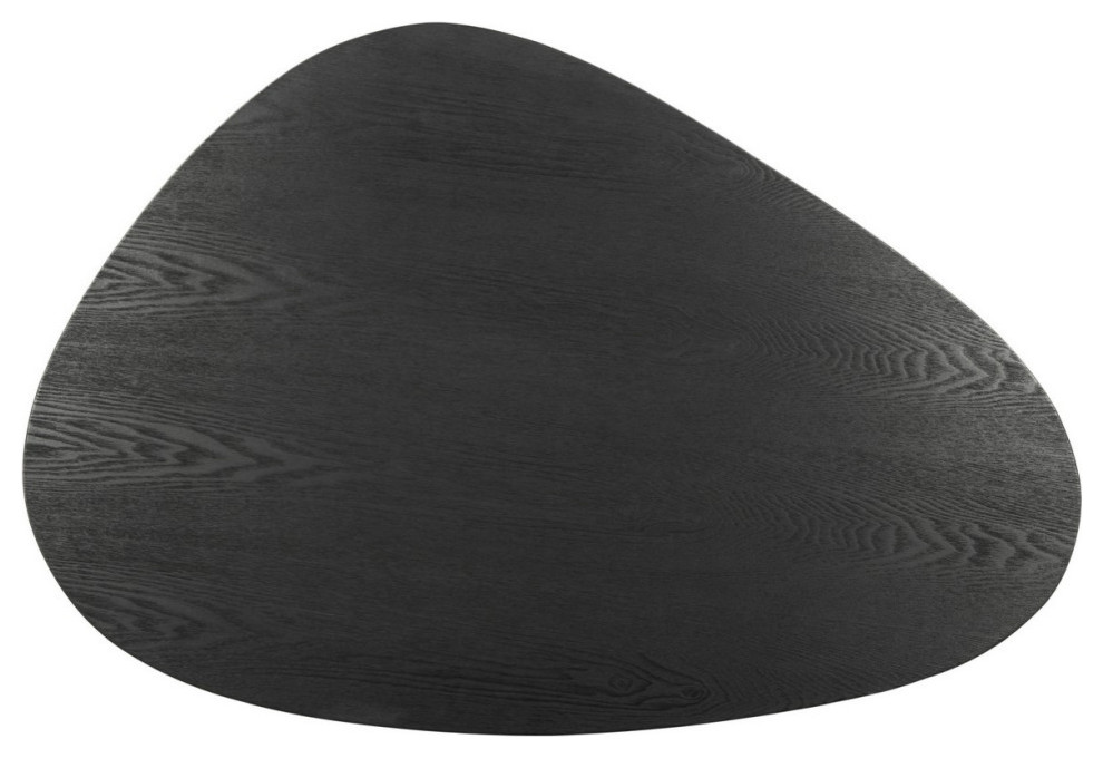 Maya Retro Mid Century Wood Coffee Table Black   Modern   Coffee Tables   by Virgil Stanis Design  Houzz