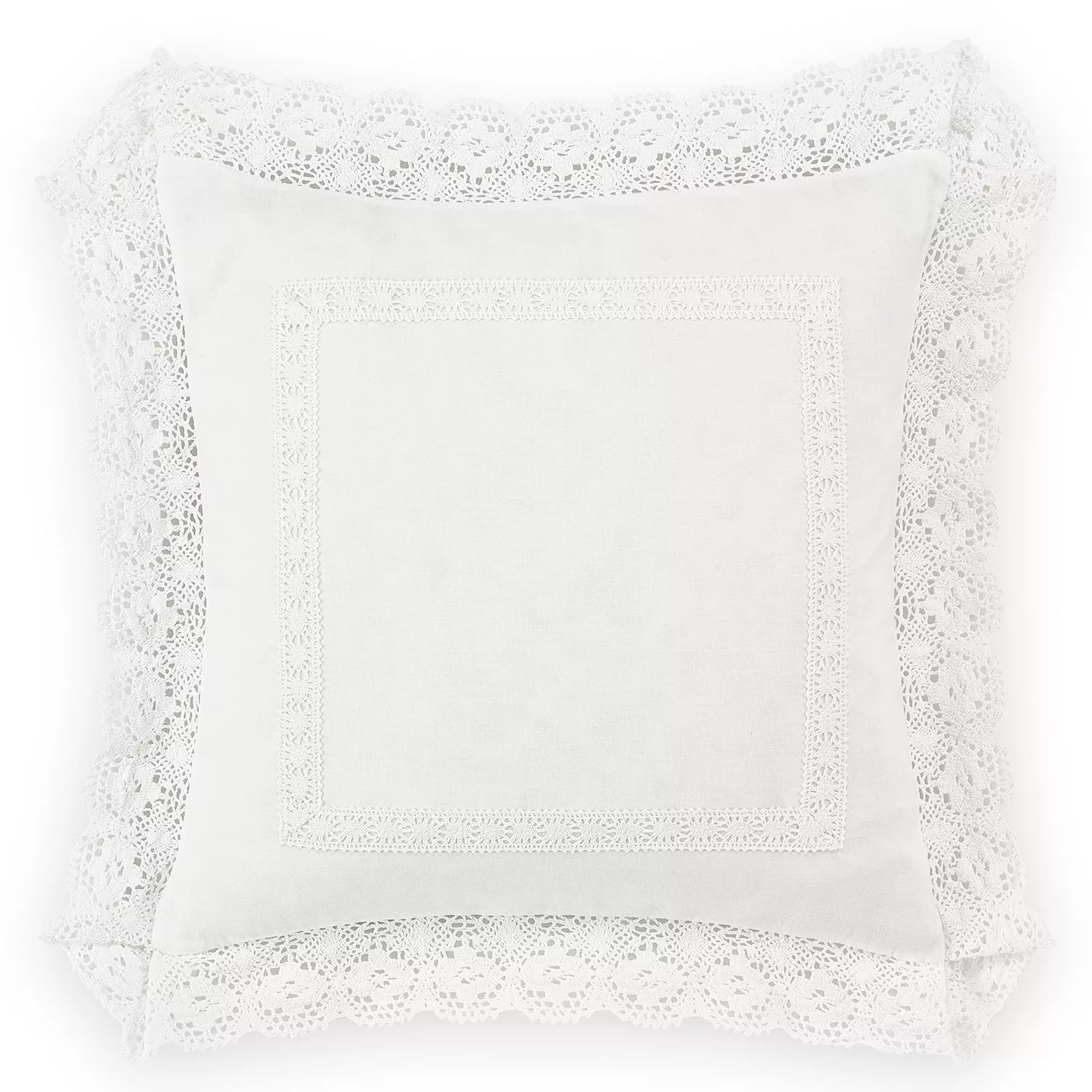 Laura Ashley Lifestyles Annabella Crochet Throw Pillow